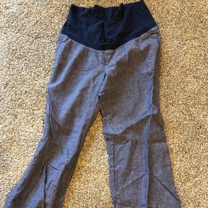 Linen maternity pants